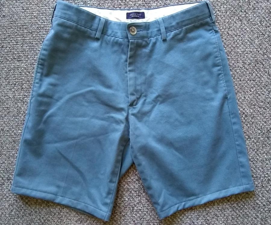 Blue chino style shorts