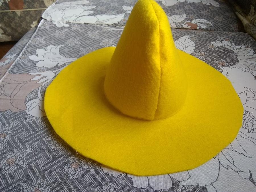 Bright yellow Paddington Bear hat